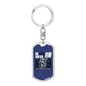 Go Ahead Keychain Stainless Steel or 18k Gold Dog Tag Keyring-Express Your Love Gifts