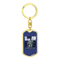 Go Ahead Keychain Stainless Steel or 18k Gold Dog Tag Keyring-Express Your Love Gifts