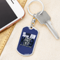Go Ahead Keychain Stainless Steel or 18k Gold Dog Tag Keyring-Express Your Love Gifts