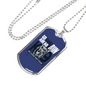 Go Ahead Necklace Stainless Steel or 18k Gold Dog Tag 24"-Express Your Love Gifts