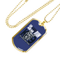 Go Ahead Necklace Stainless Steel or 18k Gold Dog Tag 24"-Express Your Love Gifts