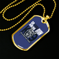 Go Ahead Necklace Stainless Steel or 18k Gold Dog Tag 24"-Express Your Love Gifts