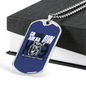 Go Ahead Necklace Stainless Steel or 18k Gold Dog Tag 24"-Express Your Love Gifts