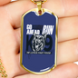 Go Ahead Necklace Stainless Steel or 18k Gold Dog Tag 24"-Express Your Love Gifts