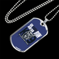 Go Ahead Necklace Stainless Steel or 18k Gold Dog Tag 24"-Express Your Love Gifts