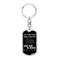 Go Further And Faster Cycling Keychain Stainless Steel or 18k Gold Dog Tag Keyring-Express Your Love Gifts