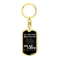 Go Further And Faster Cycling Keychain Stainless Steel or 18k Gold Dog Tag Keyring-Express Your Love Gifts