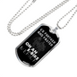 Go Further And Faster Cycling Necklace Stainless Steel or 18k Gold Dog Tag 24"-Express Your Love Gifts