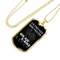 Go Further And Faster Cycling Necklace Stainless Steel or 18k Gold Dog Tag 24"-Express Your Love Gifts