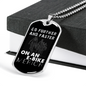 Go Further And Faster Cycling Necklace Stainless Steel or 18k Gold Dog Tag 24"-Express Your Love Gifts