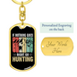 Go Hunter'S Keychain Gift Stainless Steel or 18k Gold Dog Tag Keyring-Express Your Love Gifts