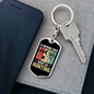 Go Hunter'S Keychain Gift Stainless Steel or 18k Gold Dog Tag Keyring-Express Your Love Gifts