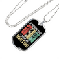 Go Hunting Necklace Stainless Steel or 18k Gold Dog Tag 24" Chain-Express Your Love Gifts