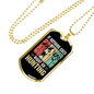 Go Hunting Necklace Stainless Steel or 18k Gold Dog Tag 24" Chain-Express Your Love Gifts