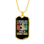 Go Hunting Necklace Stainless Steel or 18k Gold Dog Tag 24" Chain-Express Your Love Gifts
