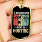 Go Hunting Necklace Stainless Steel or 18k Gold Dog Tag 24" Chain-Express Your Love Gifts