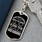 God Abhors Keychain Stainless Steel or 18k Gold Dog Tag Keyring-Express Your Love Gifts