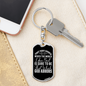 God Abhors Keychain Stainless Steel or 18k Gold Dog Tag Keyring-Express Your Love Gifts