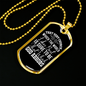 God Abhors Necklace Stainless Steel or 18k Gold Dog Tag 24" Chain-Express Your Love Gifts