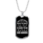 God Abhors Necklace Stainless Steel or 18k Gold Dog Tag 24" Chain-Express Your Love Gifts
