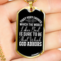 God Abhors Necklace Stainless Steel or 18k Gold Dog Tag 24" Chain-Express Your Love Gifts