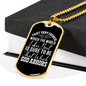 God Abhors Necklace Stainless Steel or 18k Gold Dog Tag 24" Chain-Express Your Love Gifts