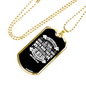 God All Possible Matthew 19:26 Necklace Stainless Steel or 18k Gold Dog Tag 24" Chain-Express Your Love Gifts