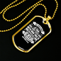 God All Possible Matthew 19:26 Necklace Stainless Steel or 18k Gold Dog Tag 24" Chain-Express Your Love Gifts