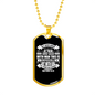God All Possible Matthew 19:26 Necklace Stainless Steel or 18k Gold Dog Tag 24" Chain-Express Your Love Gifts
