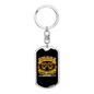 God Arrival Would Be Worthwhile Keychain Stainless Steel or 18k Gold Dog Tag Keyring-Express Your Love Gifts