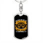 God Arrival Would Be Worthwhile Keychain Stainless Steel or 18k Gold Dog Tag Keyring-Express Your Love Gifts