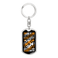 God Author Of Destiny Keychain Stainless Steel or 18k Gold Dog Tag Keyring-Express Your Love Gifts