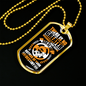 God Author Of Destiny Necklace Stainless Steel or 18k Gold Dog Tag 24" Chain-Express Your Love Gifts