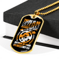 God Author Of Destiny Necklace Stainless Steel or 18k Gold Dog Tag 24" Chain-Express Your Love Gifts