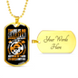 God Author Of Destiny Necklace Stainless Steel or 18k Gold Dog Tag 24" Chain-Express Your Love Gifts