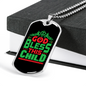 God Bless This Child Necklace Stainless Steel or 18k Gold Dog Tag 24" Chain-Express Your Love Gifts