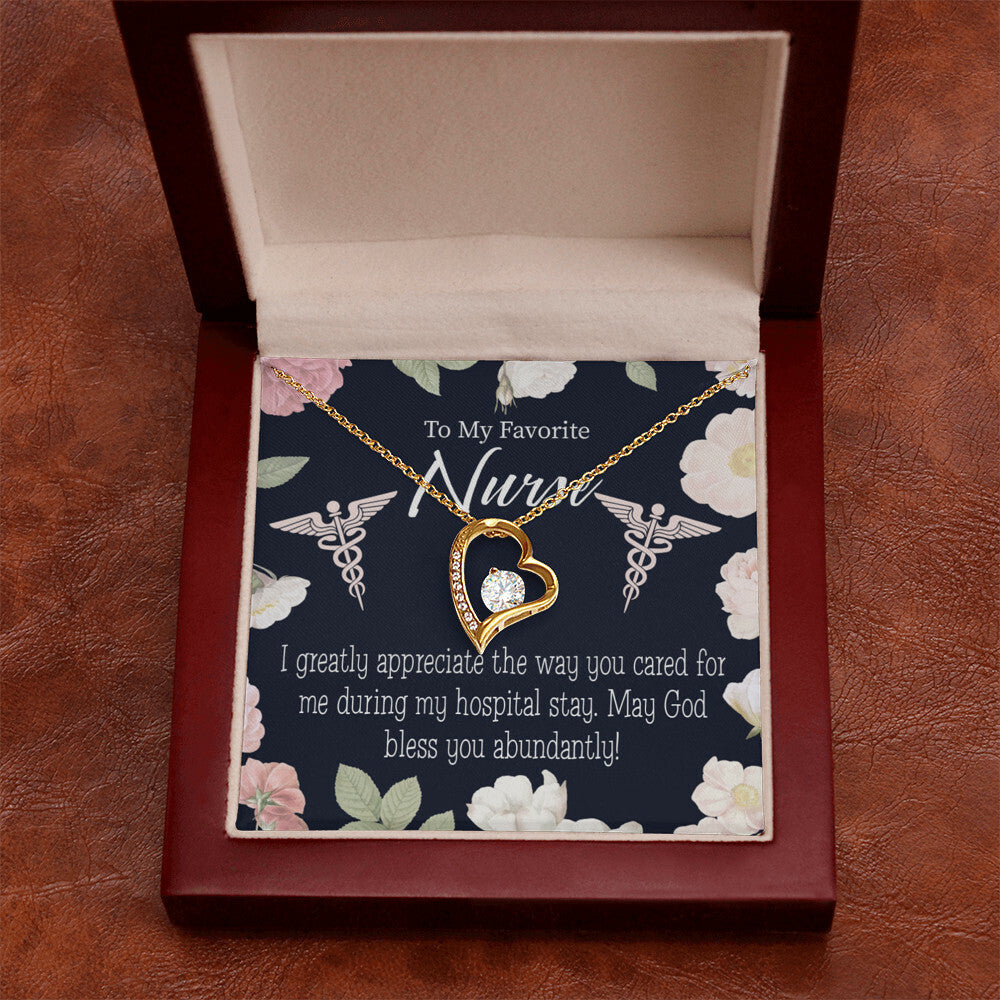 God Bless You Abundantly! Healthcare Medical Worker Nurse Appreciation Gift Forever Necklace w Message Card-Express Your Love Gifts