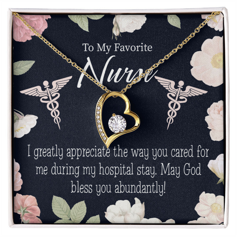 God Bless You Abundantly! Healthcare Medical Worker Nurse Appreciation Gift Forever Necklace w Message Card-Express Your Love Gifts