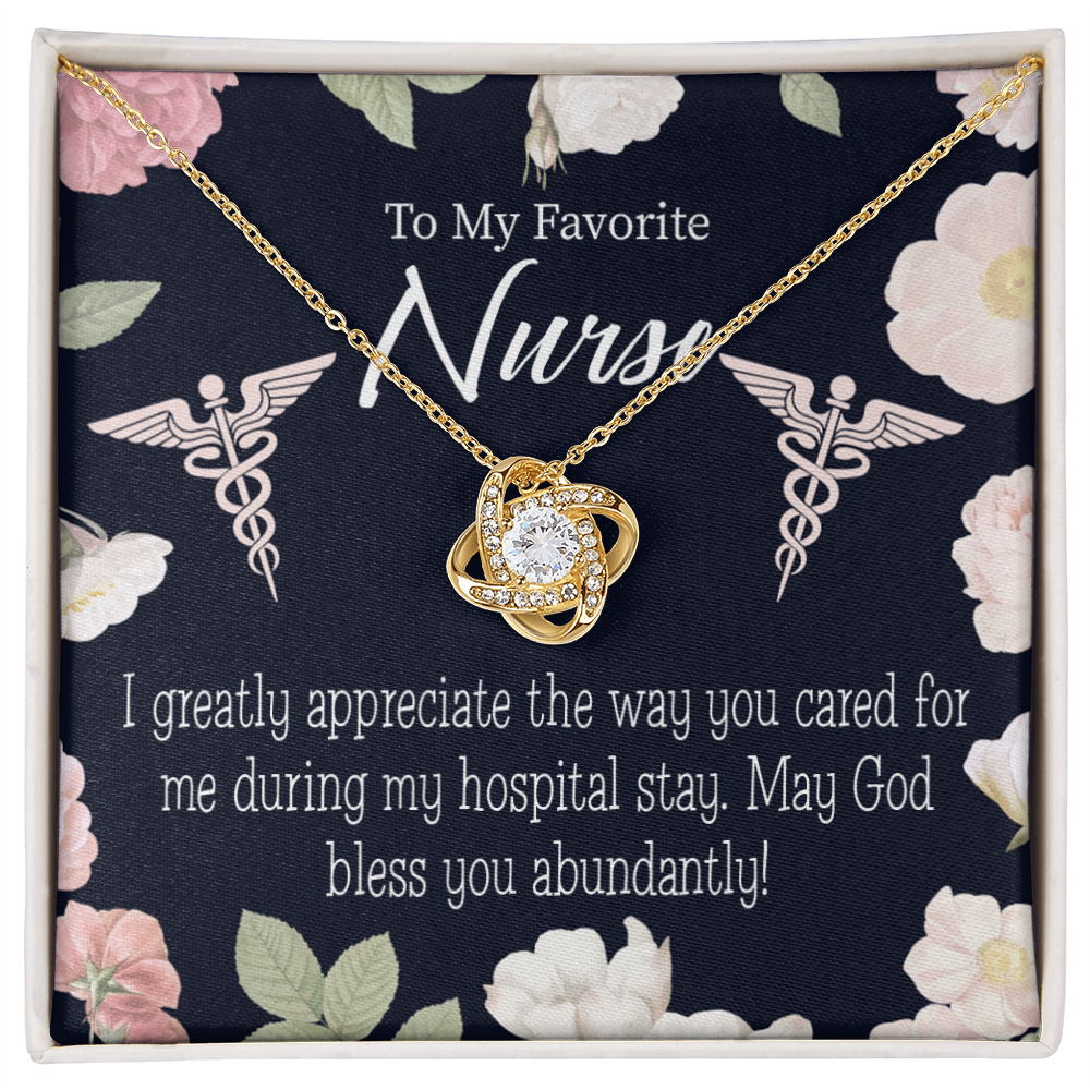 God Bless You Abundantly! Healthcare Medical Worker Nurse Appreciation Gift Infinity Knot Necklace Message Card-Express Your Love Gifts