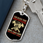 God Bless Your Firefighters Keychain Stainless Steel or 18k Gold Dog Tag Keyring-Express Your Love Gifts