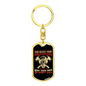 God Bless Your Firefighters Keychain Stainless Steel or 18k Gold Dog Tag Keyring-Express Your Love Gifts