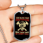 God Bless Your Firefighters Necklace Stainless Steel or 18k Gold Dog Tag 24" Chain-Express Your Love Gifts