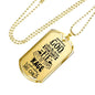 God Calms The Storm Stainless Steel or 18k Gold Dog Tag 24"-Express Your Love Gifts