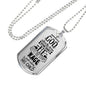 God Calms The Storm Stainless Steel or 18k Gold Dog Tag 24"-Express Your Love Gifts