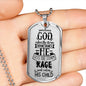 God Calms The Storm Stainless Steel or 18k Gold Dog Tag 24"-Express Your Love Gifts