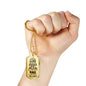 God Calms The Storm Stainless Steel or 18k Gold Dog Tag 24"-Express Your Love Gifts