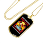God Created Police Firefighter Gift Stainless Steel or 18k Gold Dog Tag 24" Chain-Express Your Love Gifts