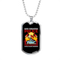 God Created Police Firefighter Gift Stainless Steel or 18k Gold Dog Tag 24" Chain-Express Your Love Gifts