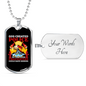God Created Police Firefighter Gift Stainless Steel or 18k Gold Dog Tag 24" Chain-Express Your Love Gifts