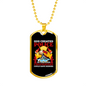 God Created Police Firefighter Gift Stainless Steel or 18k Gold Dog Tag 24" Chain-Express Your Love Gifts